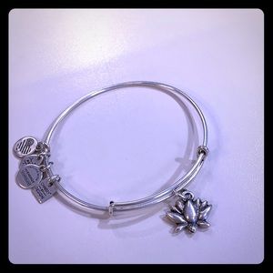 Alex and Ani silver Lotus Flower Bangle